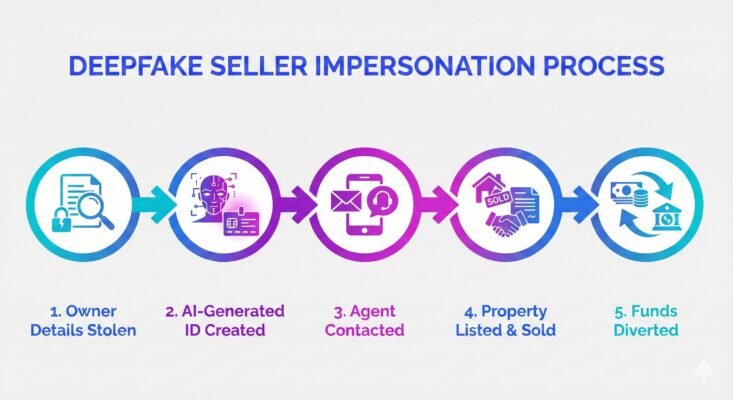 Deepfake seller impersonation process diagram